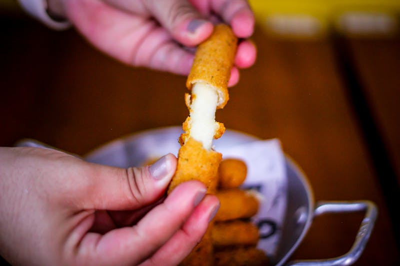 Mozzarella sticks appetizer